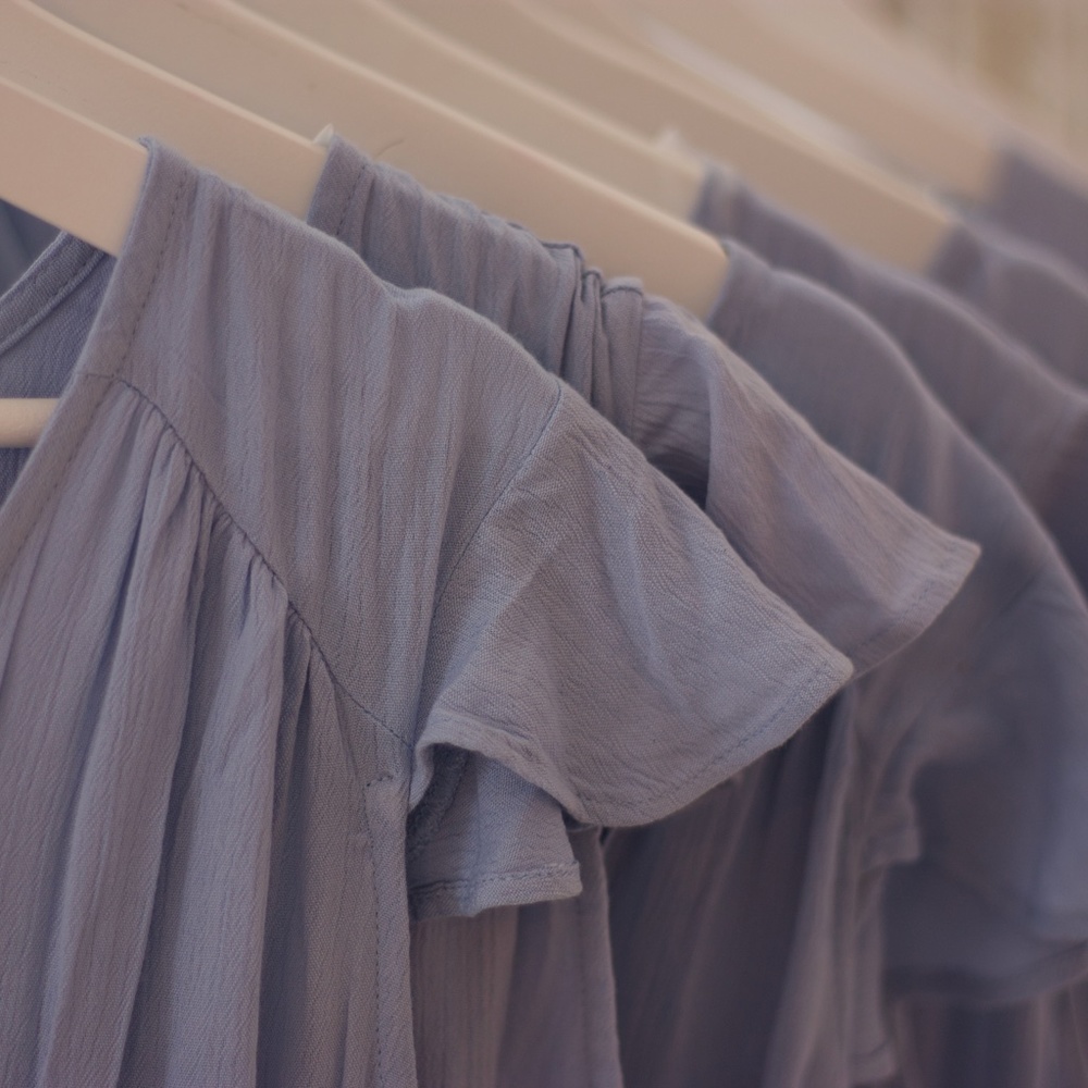 Light Blue High-Low Button-Front Dress - Picture 13 of 14